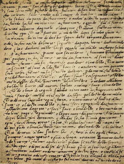 Página de un manuscrito de Miguel Ángel. Casa Buonarroti, Florencia de Michelangelo Buonarroti